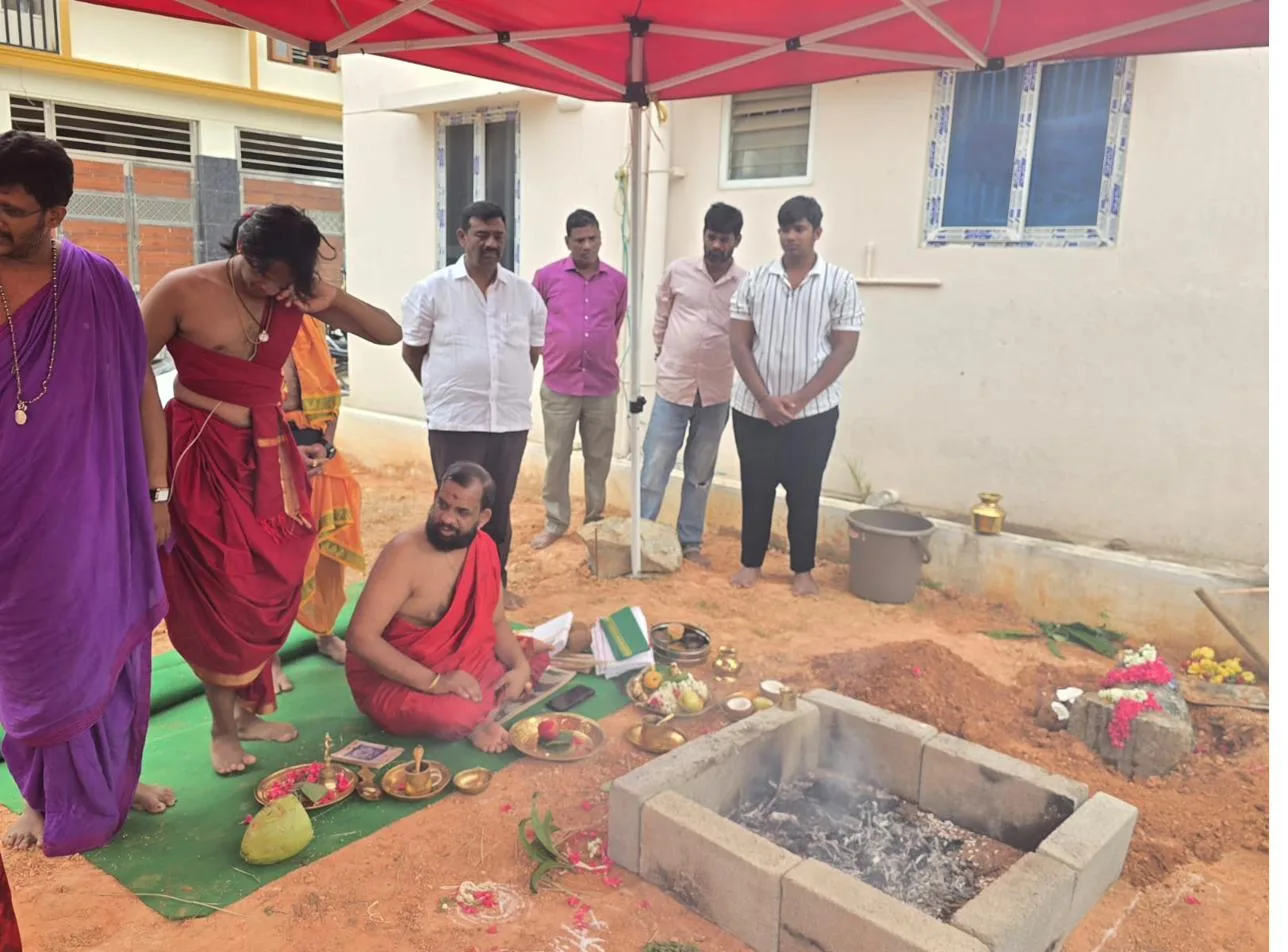Groundbreaking pooja ceremony at Druthi Nice City