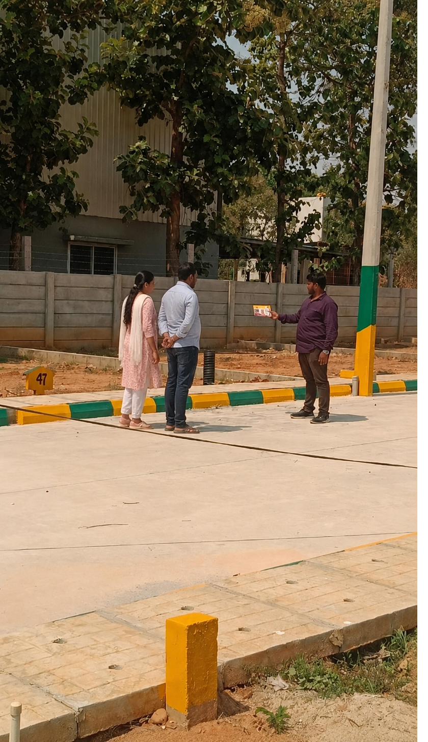 Customer site visit at Sai Roots Layout